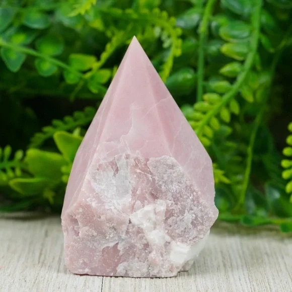 RAW PINK OPAL POLISHED HEALING CRYSTAL POINT - Picture 5 of 10